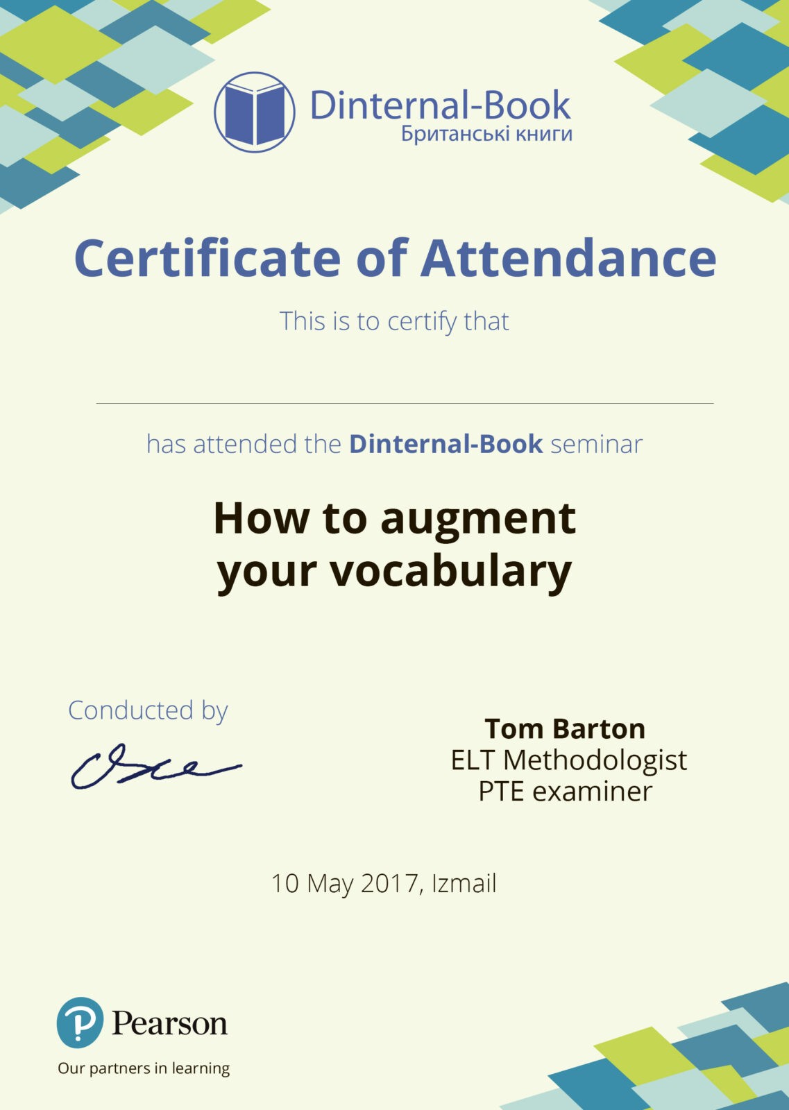 certificate new print